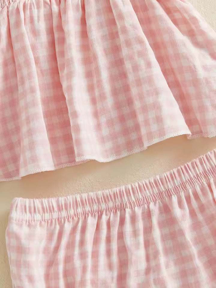 Darling Gingham Bow Set