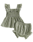 Darling Gingham Bow Set