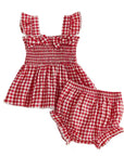 Darling Gingham Bow Set