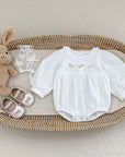 Ivory Lace Blossom Bubble Romper