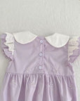 Lavender Lace Collar Bubble Romper