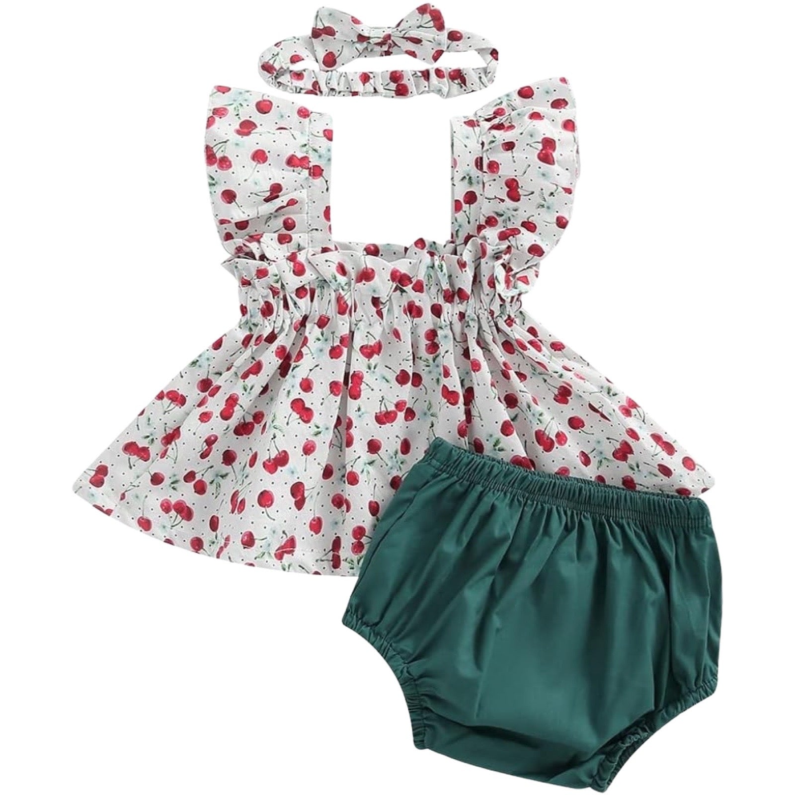 3pcs Cherry Camisole Set