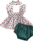 3pcs Cherry Camisole Set