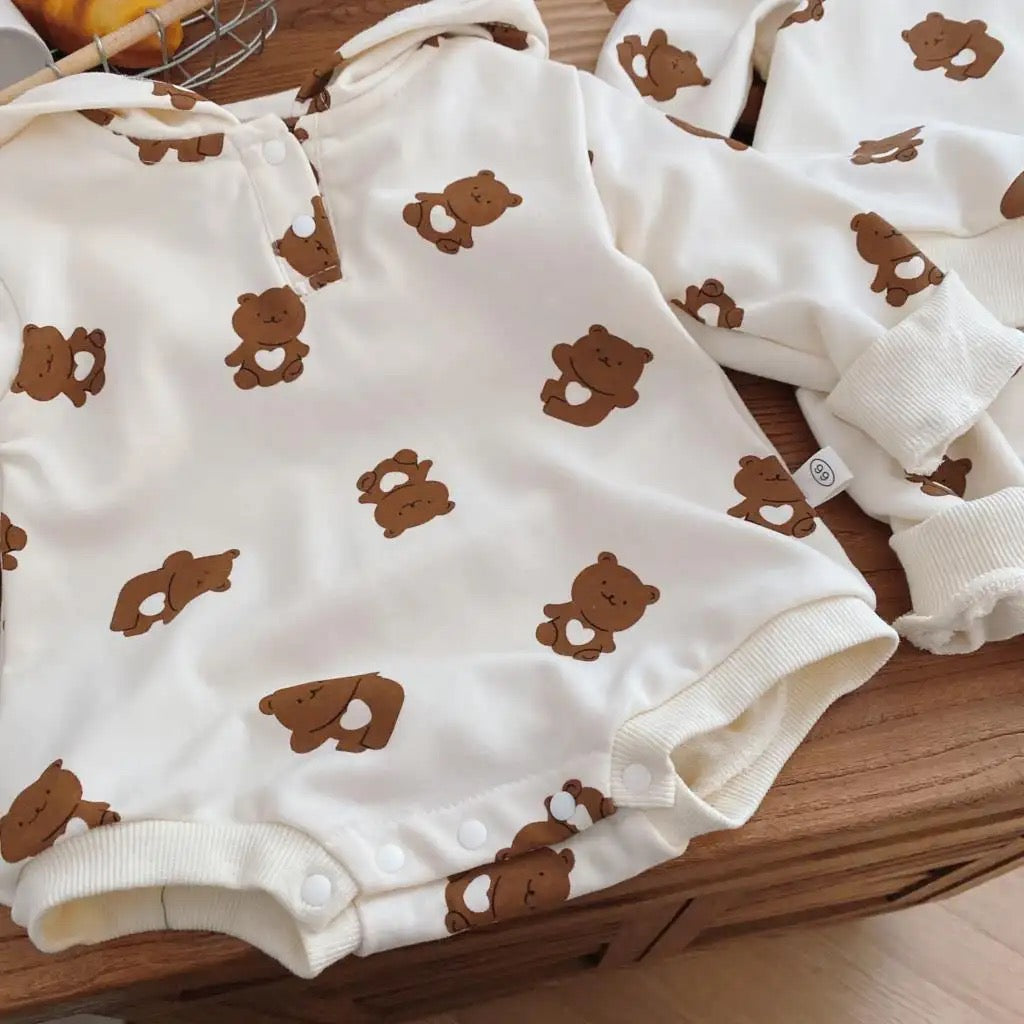 Bear hooded Romper