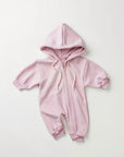 Hooded Zip-up Jumpsuit (Pink)