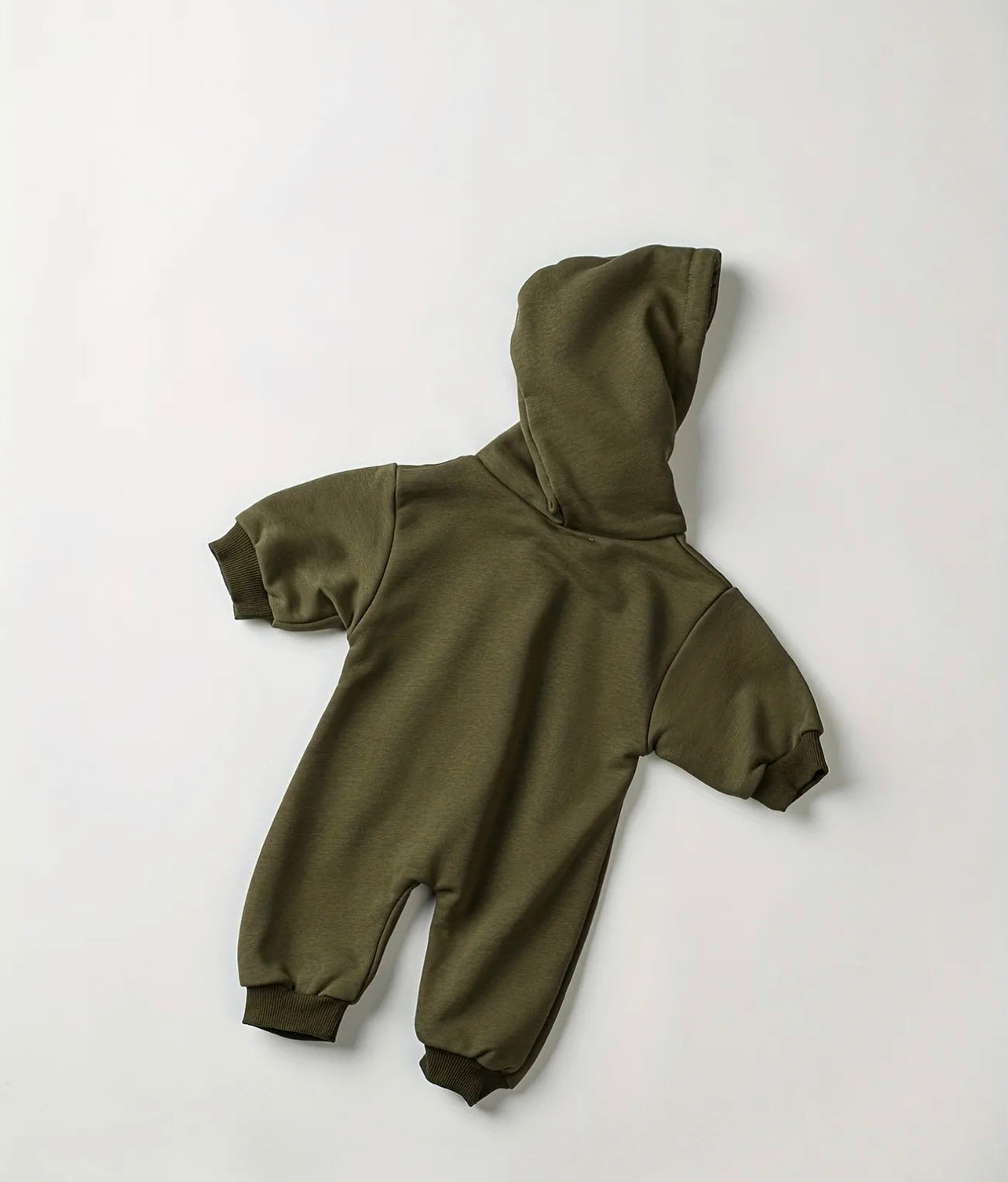 Hooded Zip-up Jumpsuit (Green)