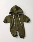 Hooded Zip-up Jumpsuit (Green)