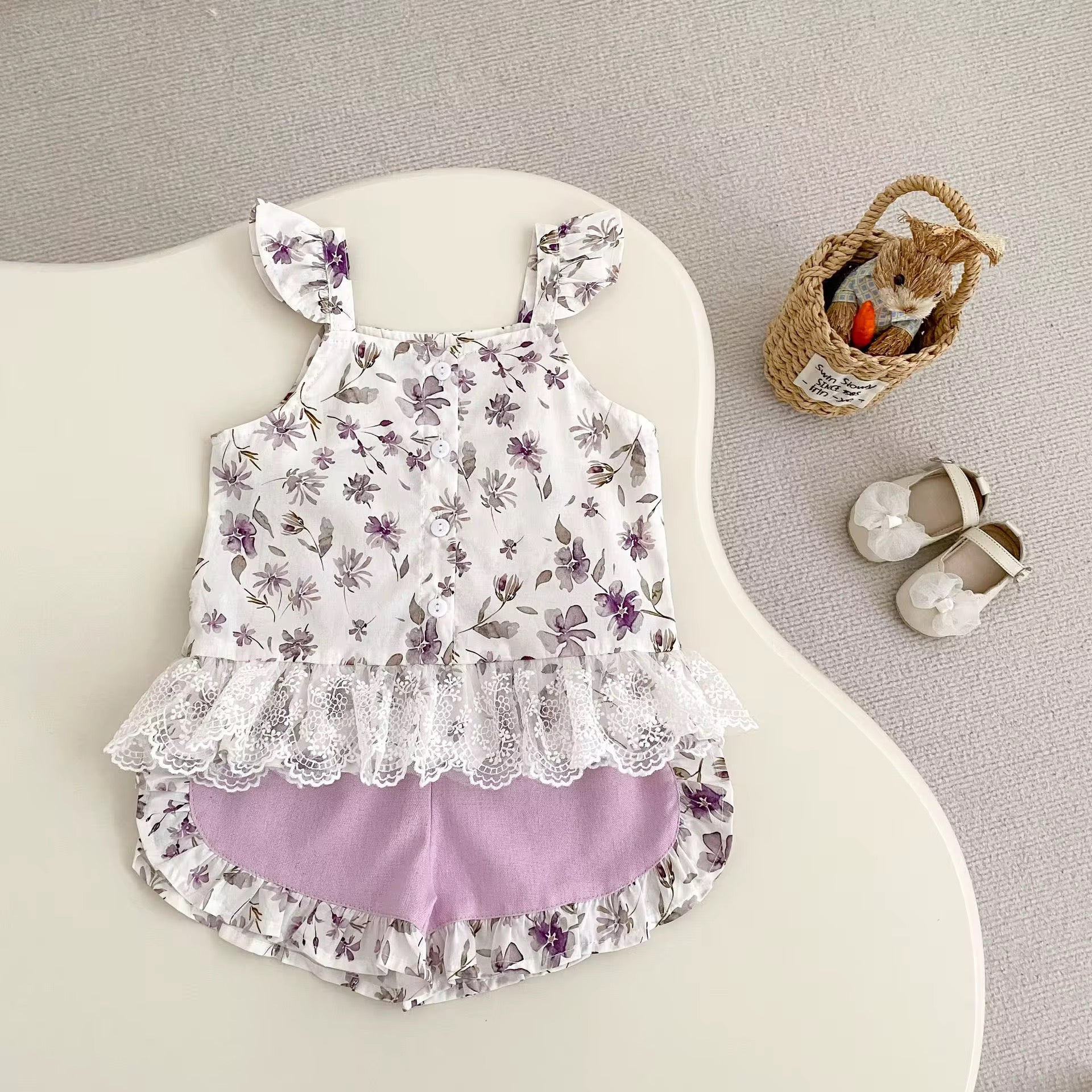 Lilac Petal Ruffle Set