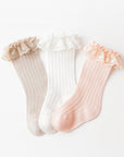 3 Pairs Bow Lace Socks