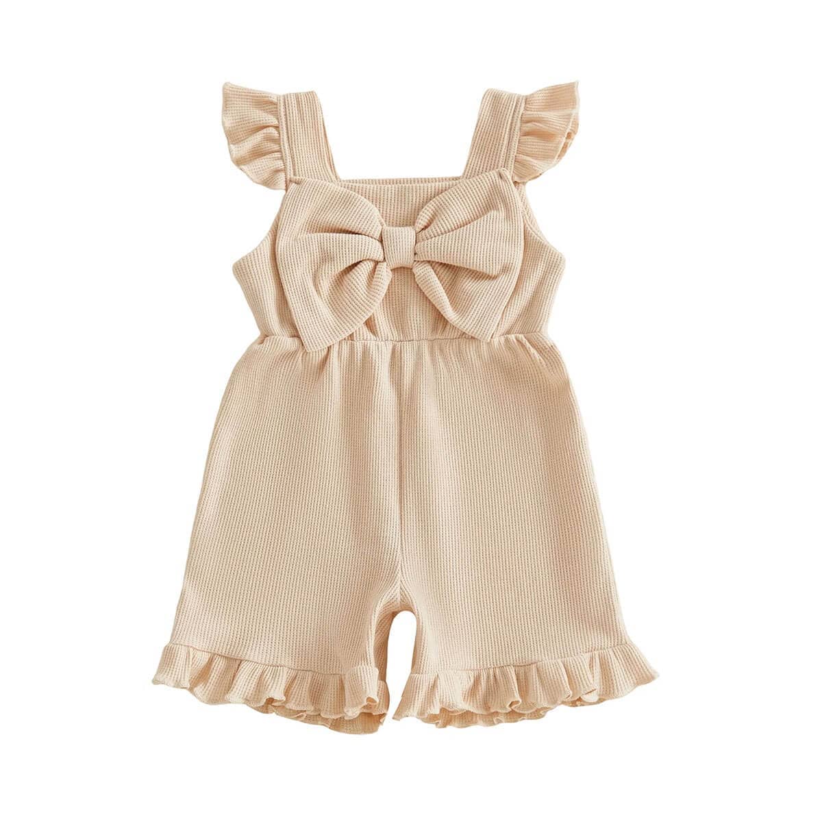 Willow Bow Ribbed Baby Romper