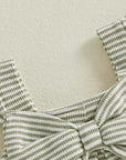 Harper Bow Stripe Romper Set