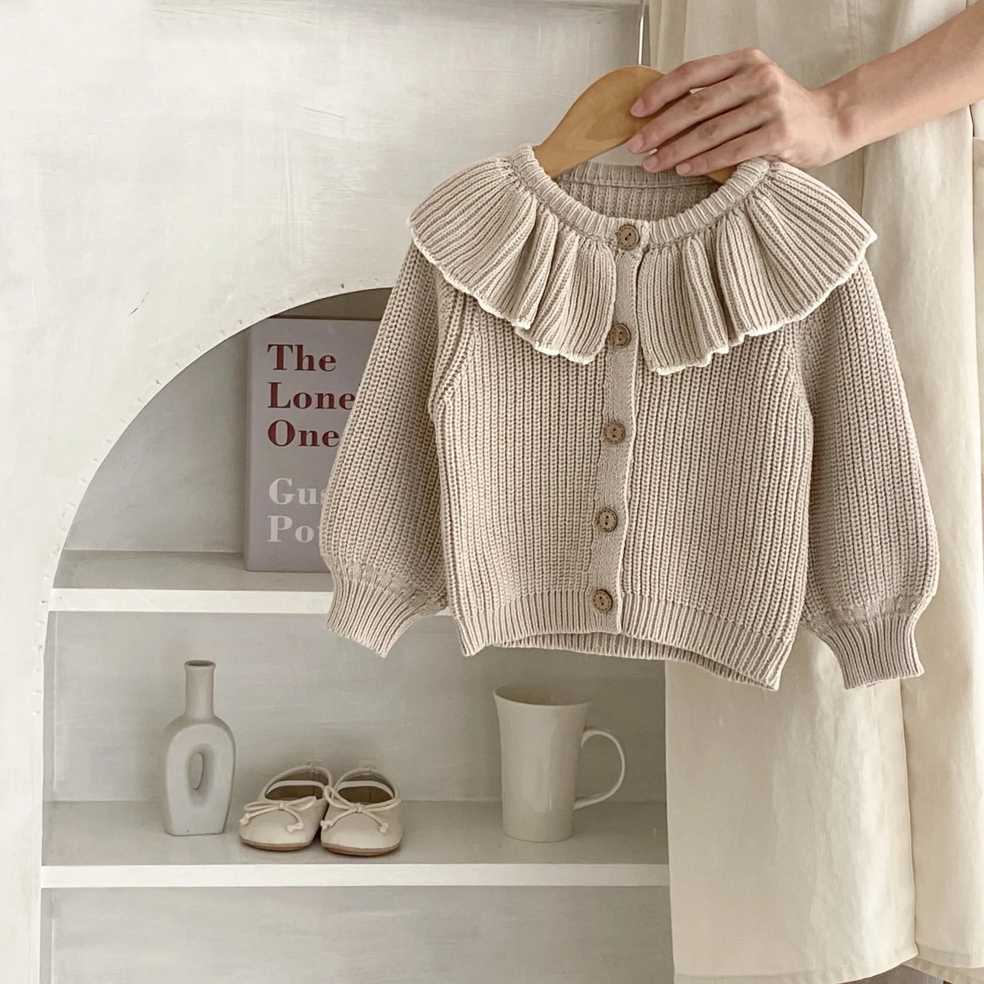 Ruffle knit Cardigan