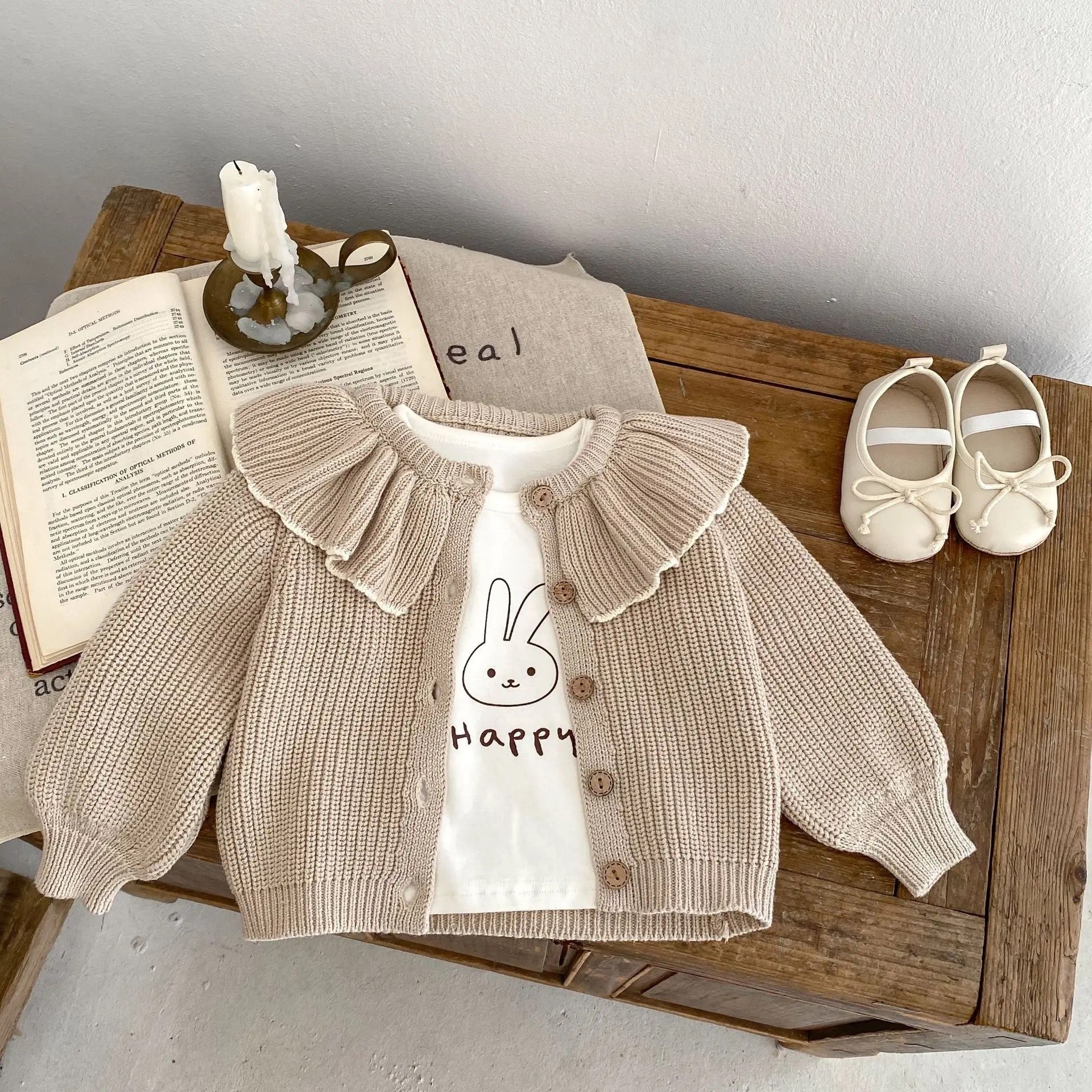 Ruffle knit Cardigan