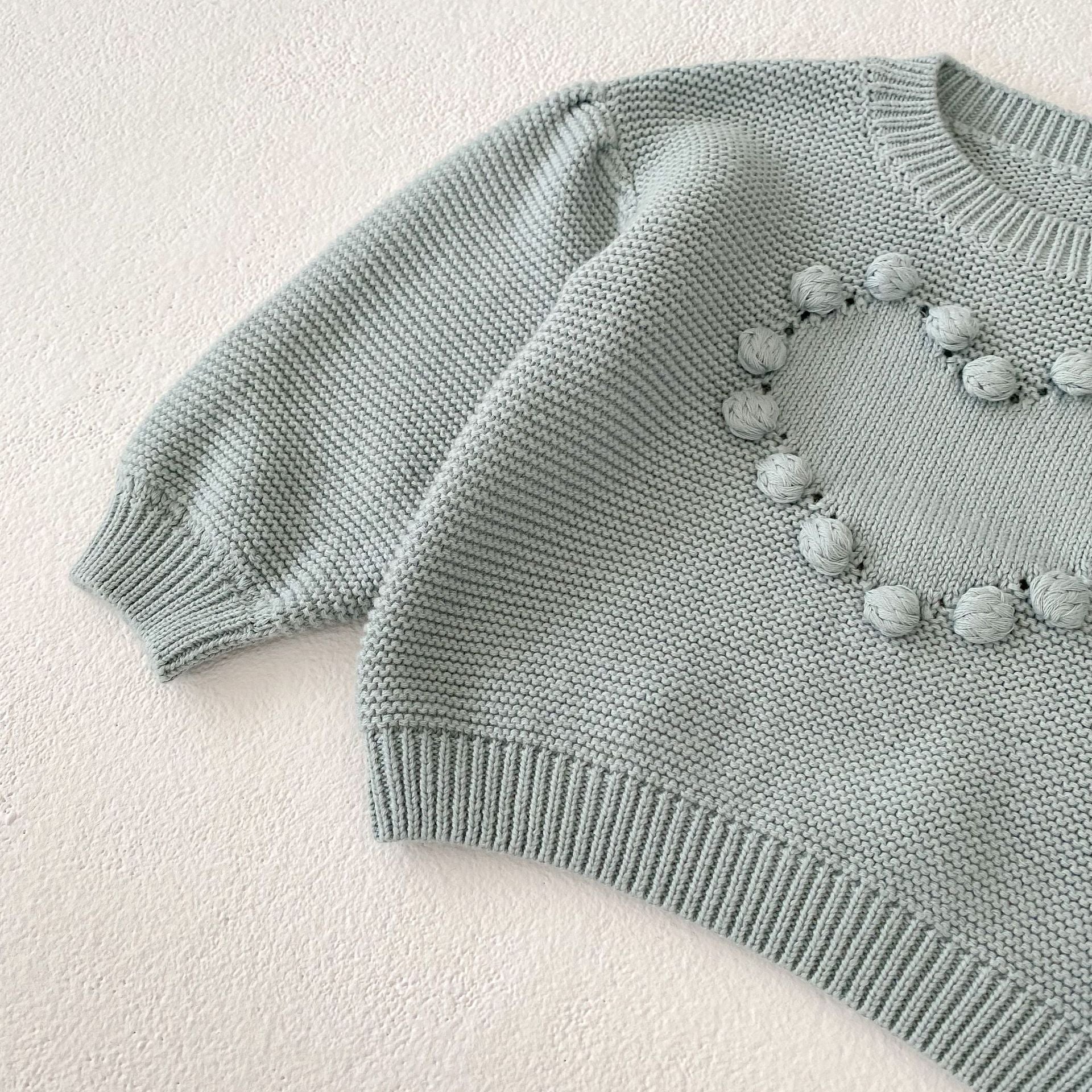 Heart Pom Pom Sweater