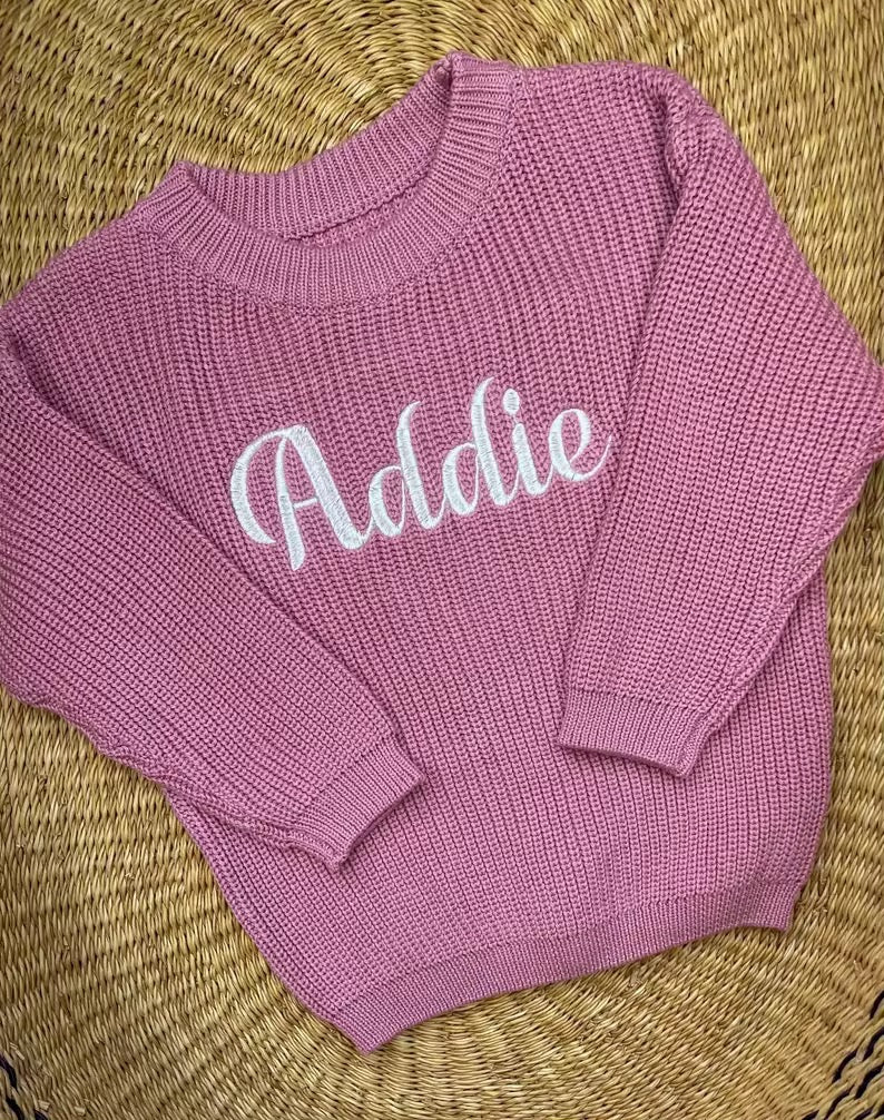 Personalized Knit Embroidered Custom Sweater