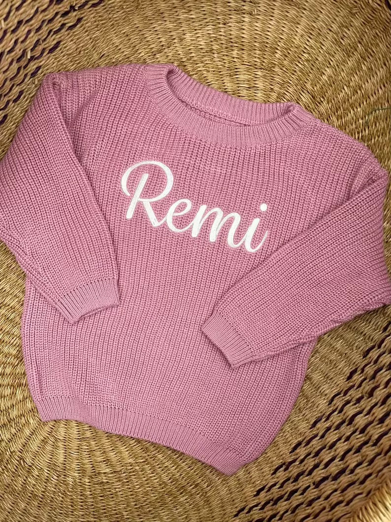 Personalized Knit Embroidered Custom Sweater