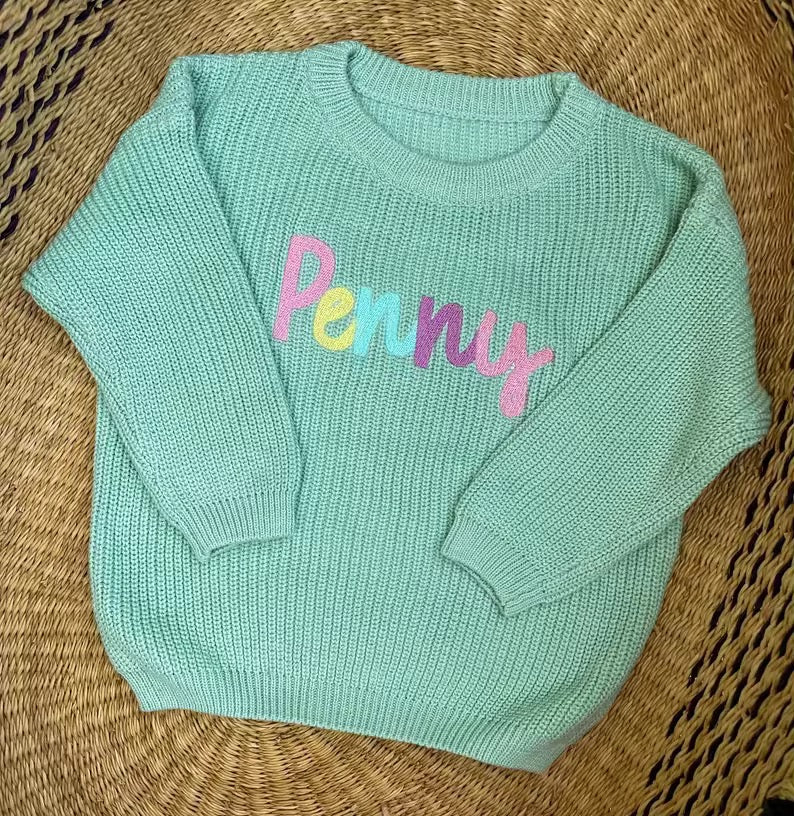 Personalized Knit Embroidered Custom Sweater