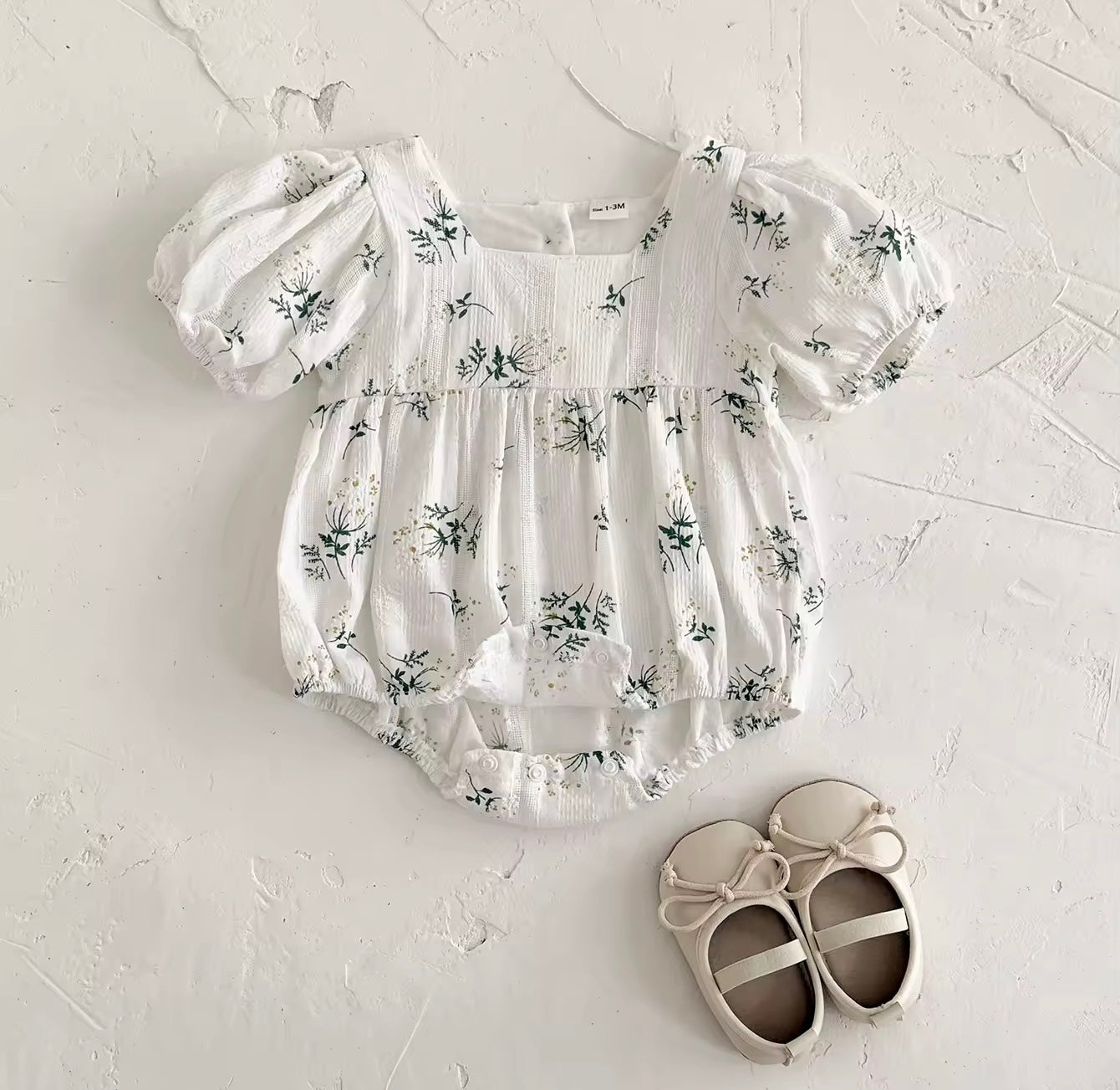 Wildflower Puff Sleeve Romper