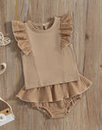 Ruffled Sleeve Bloomer Set