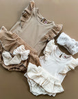 Ruffled Sleeve Bloomer Set