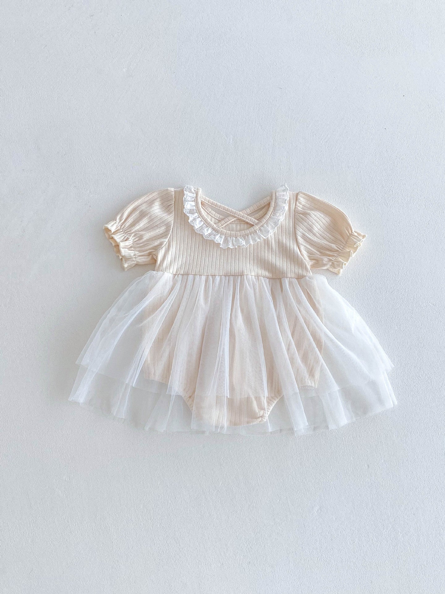 Tulle Dreams Ribbed Romper