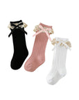 3 Pairs lace Bow Socks