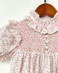 Pink Blossom Smocked Romper