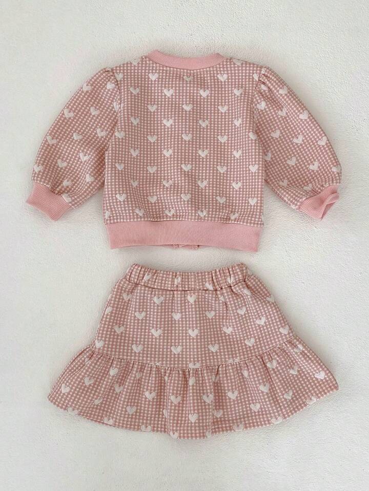 2pcs Heart Skirt Set