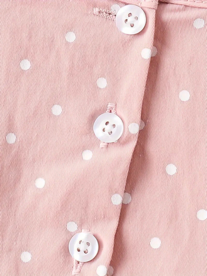 Pink dotted Romper