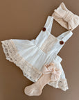 Vintage Skirted Lace Romper (White)