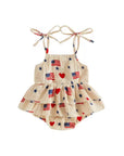 Sweet Liberty Ruffle Bubble Romper