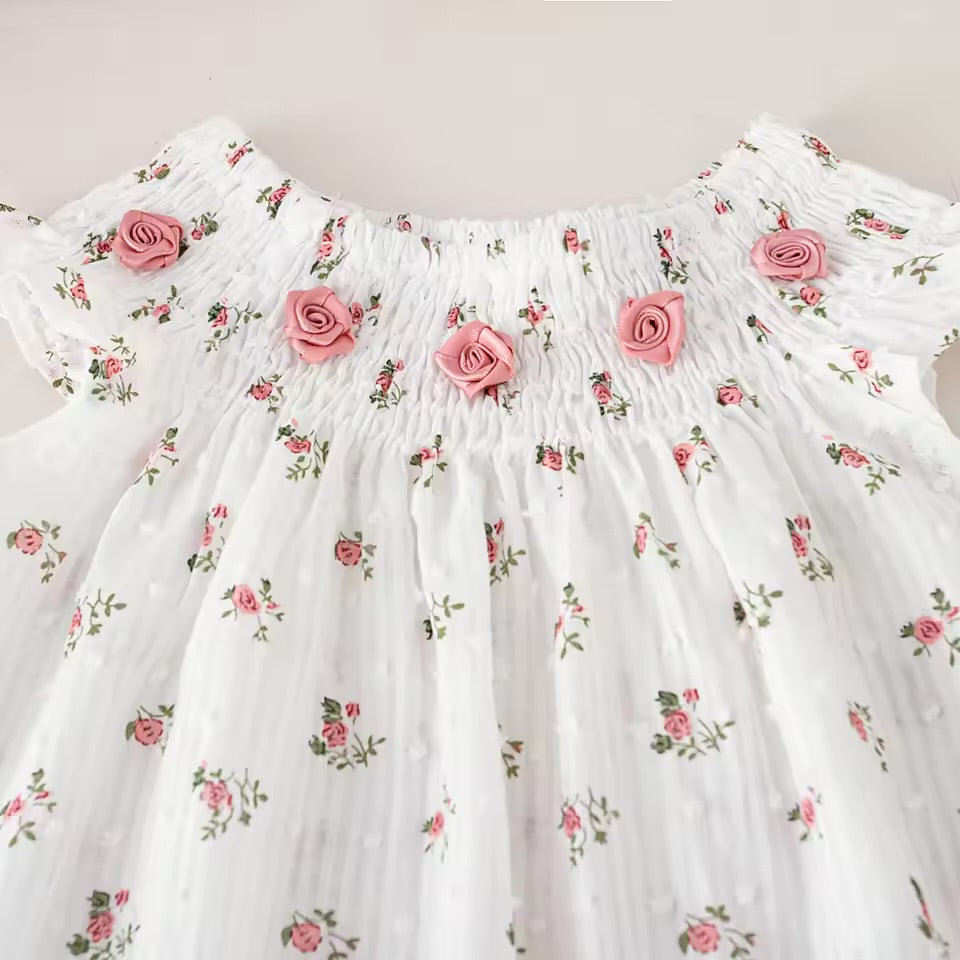 Rosebud Smocked Bloomer Set