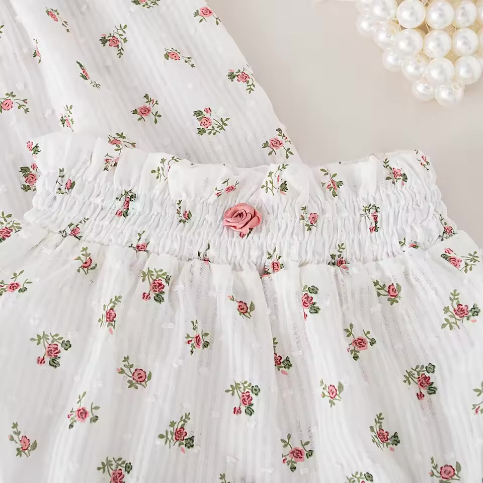 Rosebud Smocked Bloomer Set