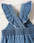 Bow Denim Romper