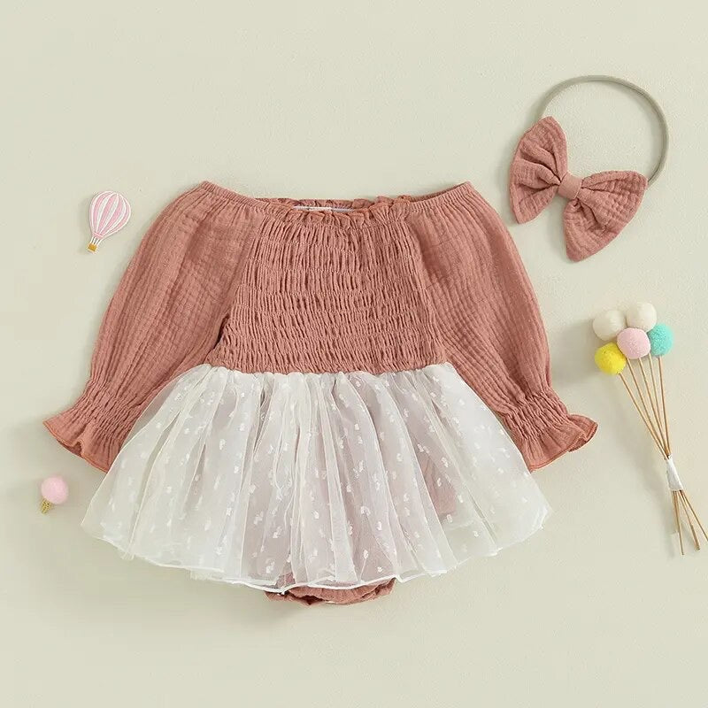 Off Shoulder Tulle Set