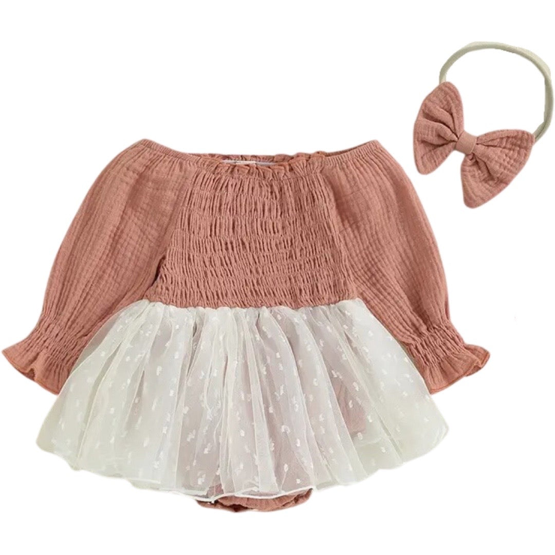 Off Shoulder Tulle Set