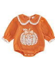Floral Pumpkin Peter Pan Bubble Romper