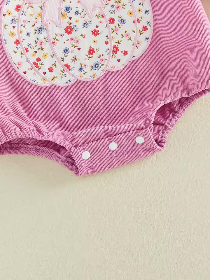 Pink Pumpkin Peter Pan Bubble Romper
