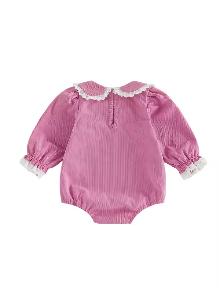 Pink Pumpkin Peter Pan Bubble Romper