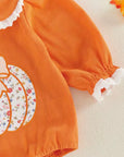Floral Pumpkin Peter Pan Bubble Romper