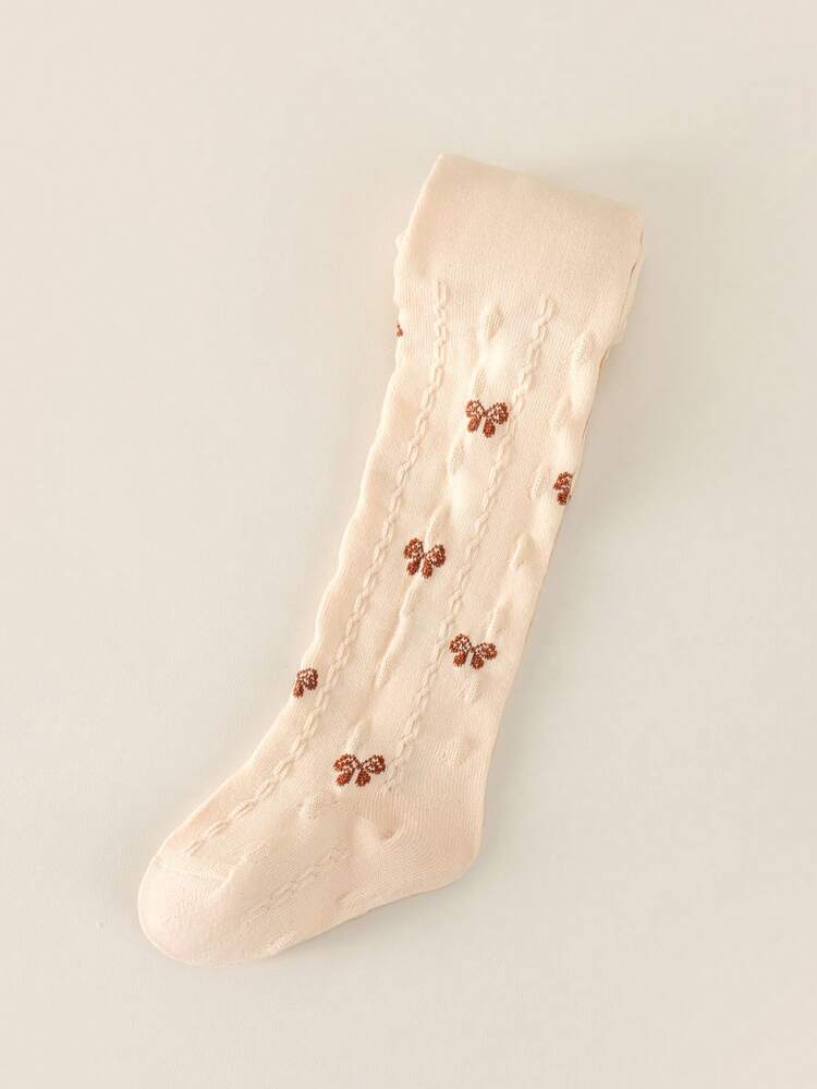 Vintage Bow Knit Baby Tights