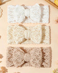 Lace Bow Baby Headband Set (3-Pack)