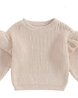 Ruffle Long Sleeve Knit