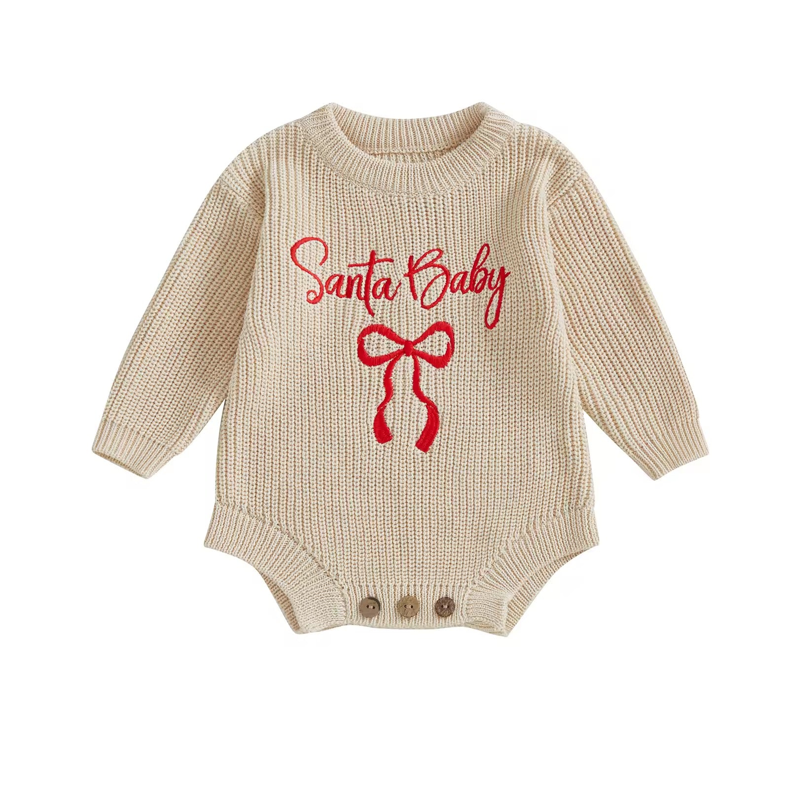 Santa Baby Sweater Romper (multiple Colors)