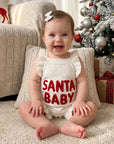 Santa Baby Knit Ruffle Romper