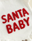 Santa Baby Knit Ruffle Romper