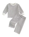 Scalloped Stripe Lounge Set