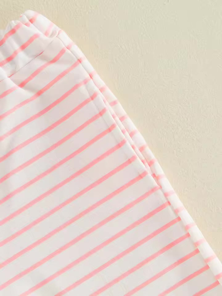 Scalloped Stripe Lounge Set