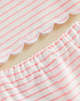 Scalloped Stripe Lounge Set