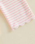 Scalloped Stripe Lounge Set
